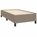 Estructura de Cama Individual Tapizada en Tela Gris Topo 100x200 cm