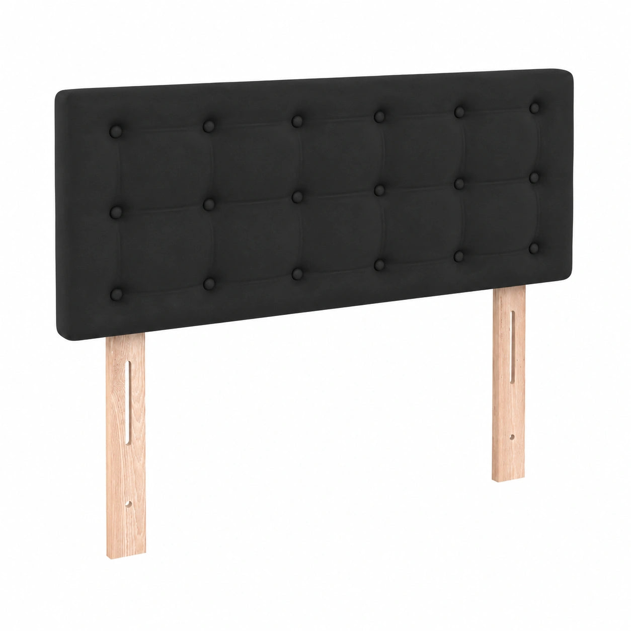 Cabecero de Cama Tapizado de Cuero Sintético Negro 80x5x78/88 cm para Dormitorio