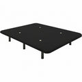 Base Tapizada 3D Reforzada con 6 Patas Metálicas, 90x190 cm, Negro