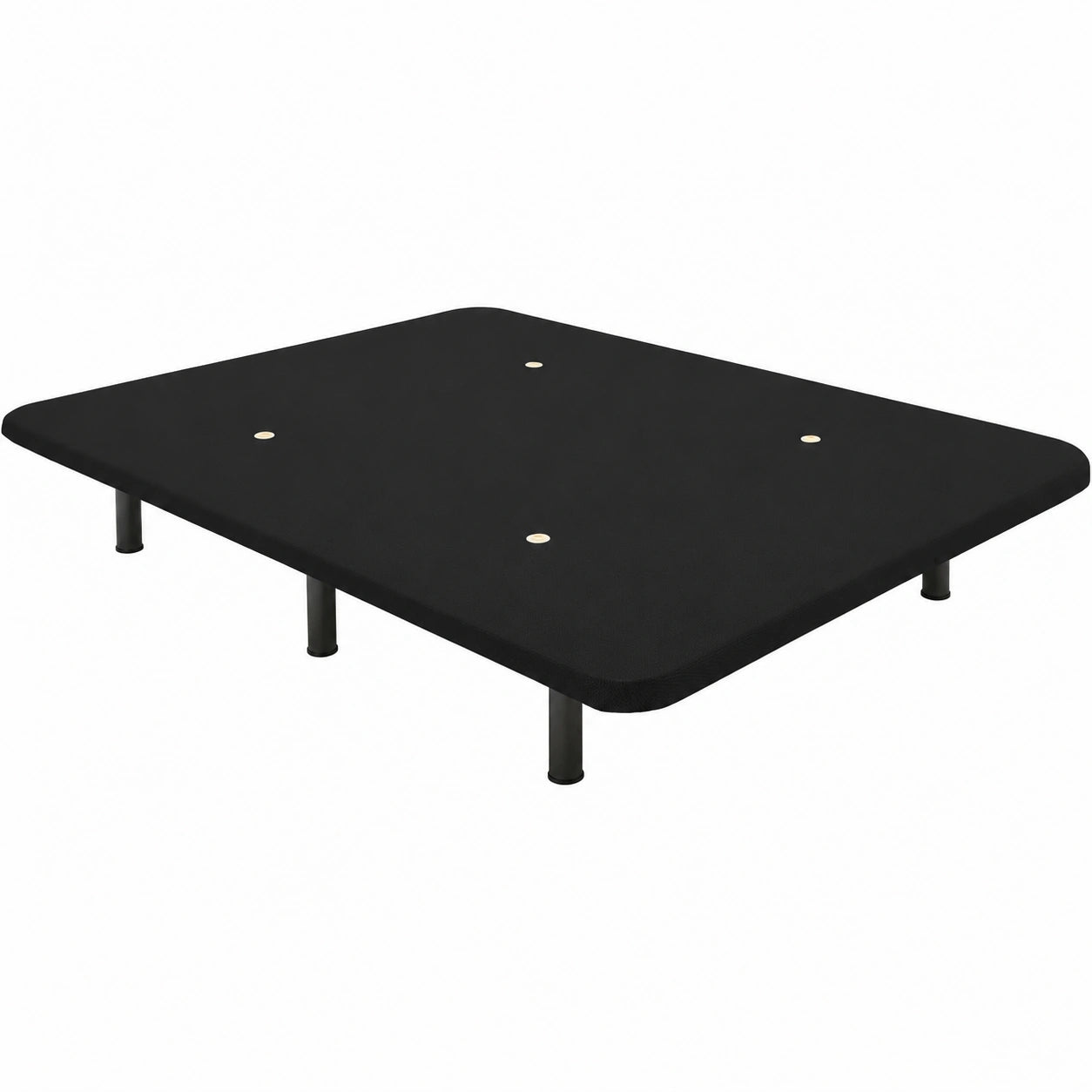 Base Tapizada 3D Reforzada con 6 Patas Metálicas, 90x190 cm, Negro