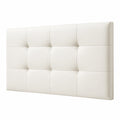 Cabecero Moderno Acolchado de Polipiel Texas 165x70 cm, Blanco