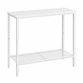HOOBRO Mesa de Consola Estrecha 75 cm, Ideal para Entrada y Sala de Estar, Color Blanco