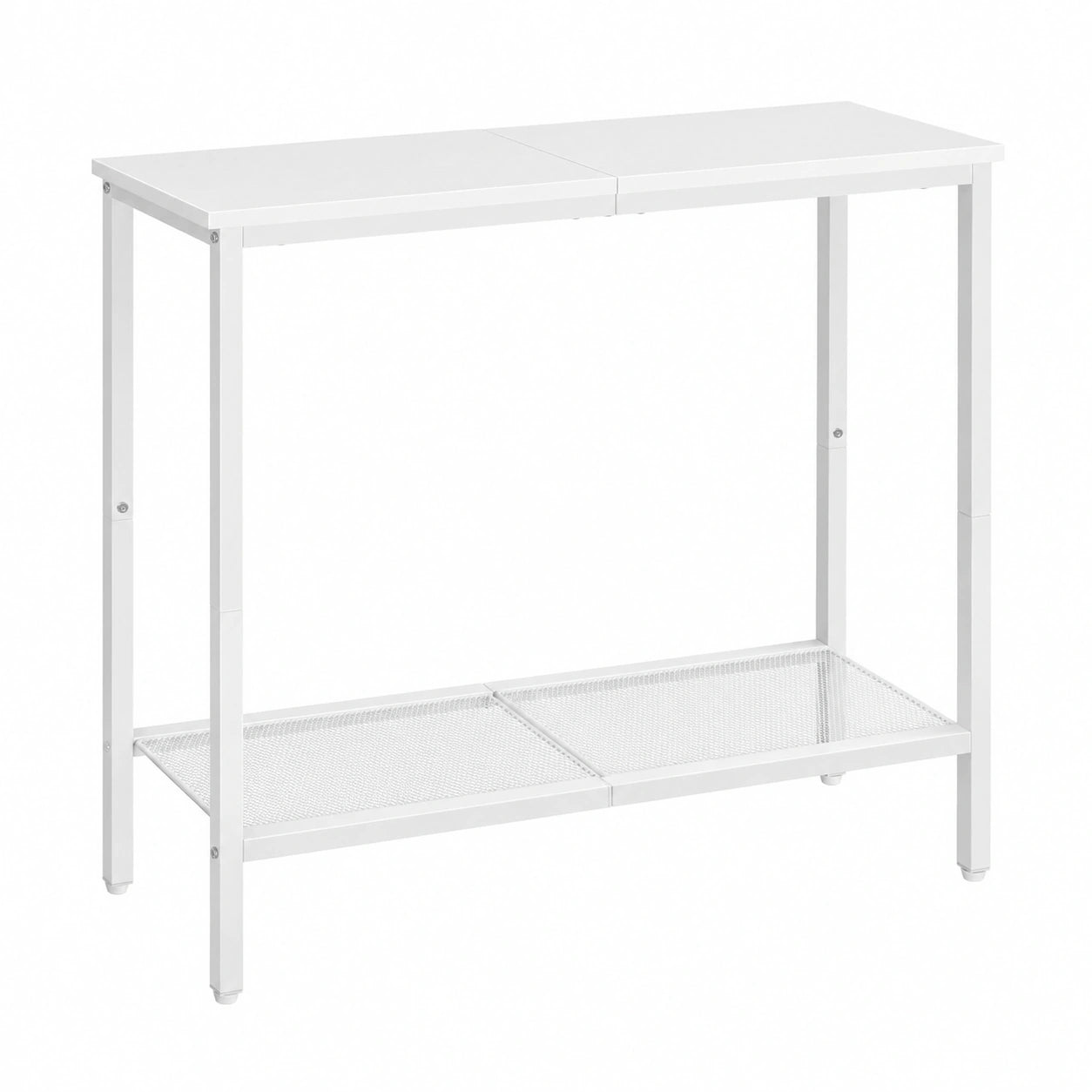 HOOBRO Mesa de Consola Estrecha 75 cm, Ideal para Entrada y Sala de Estar, Color Blanco
