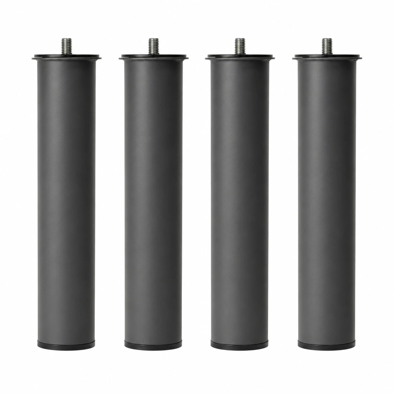 Juego de Patas Redondas de 26 cm para Somier o Base Tapizada