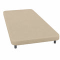 Homey - Cama Tapizada 3D con Estructura Reforzada, Alta Estabilidad, 5 Barras Transversales y 6 Patas Metálicas, 135 x 190, Beige