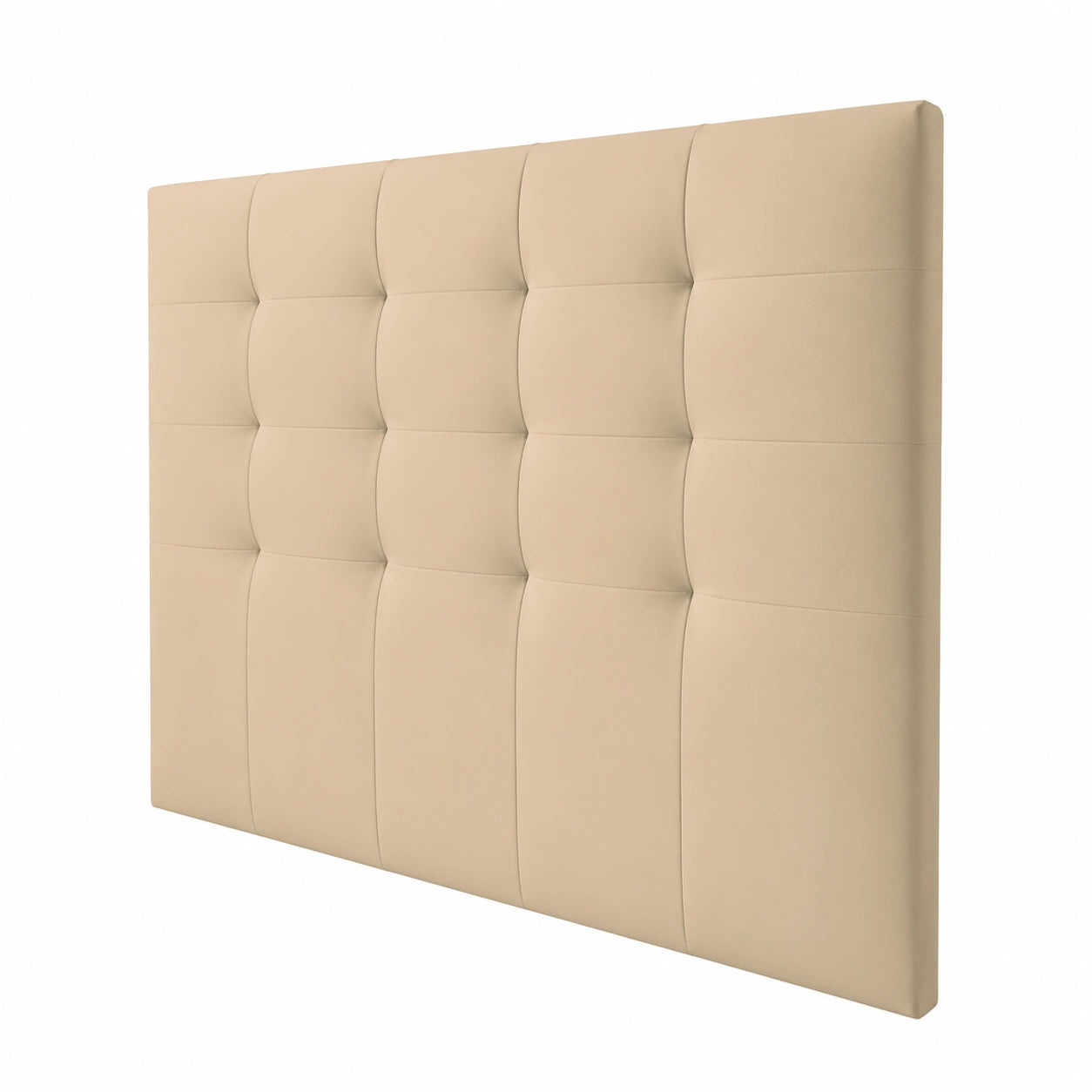 Cabecero Dinamarca Acolchado en Polipiel Premium, 160x120 cm Para Cama 150/160 Beige
