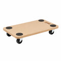 Carro Plataforma con Ruedas para Muebles y Plantas, Soporte Ajustable de Madera - 58x30cm