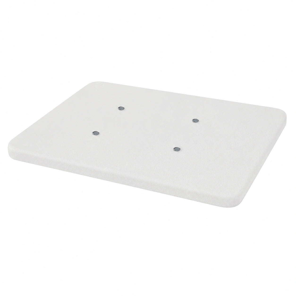 Base Tapizada con Ventilación, Blanco, 90x190 cm, Sin Patas