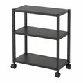 Carro de CPU de 3 Niveles con Altura Ajustable y Ruedas, Soporte Metálico para Torre de PC y Mesa de Impresora
