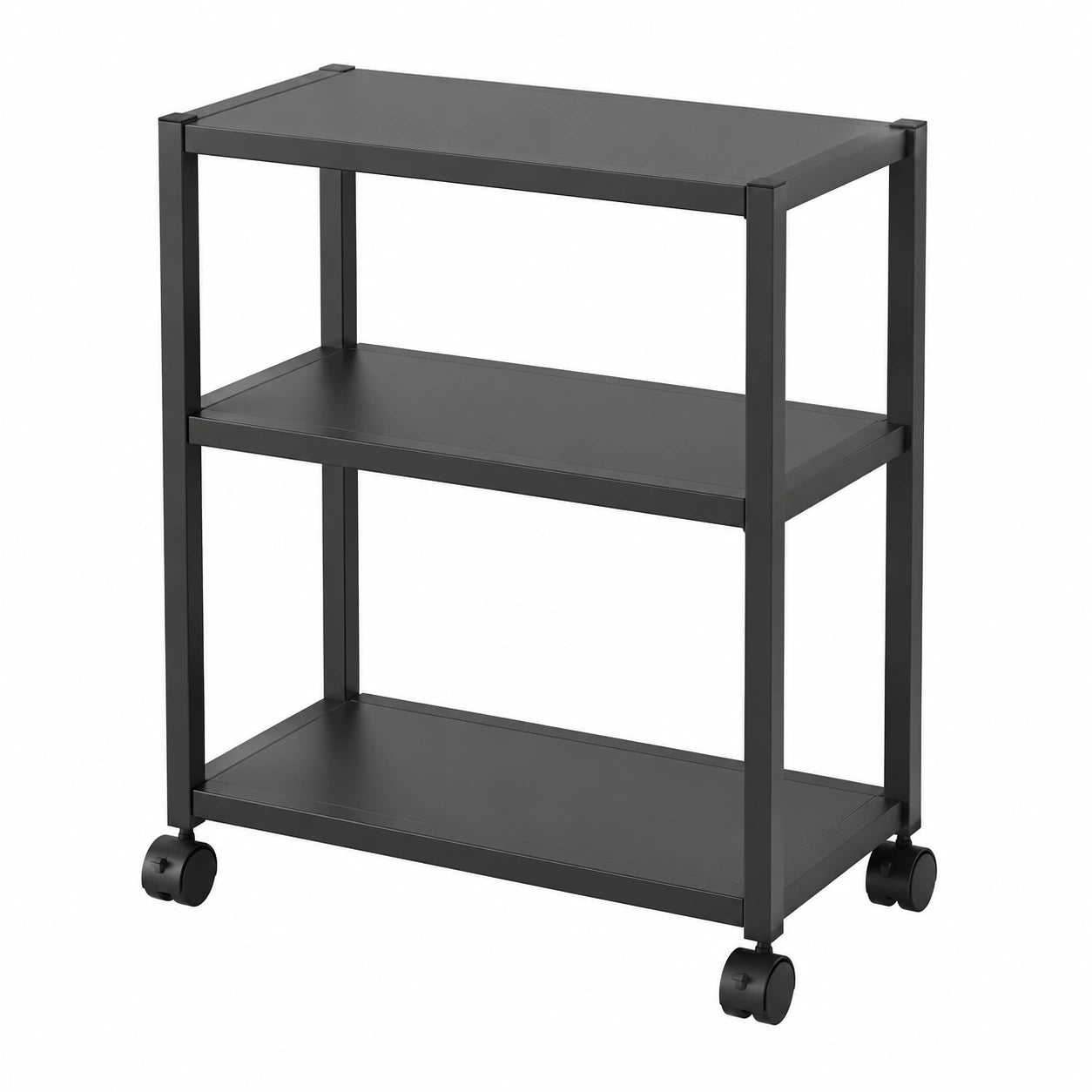 Carro de CPU de 3 Niveles con Altura Ajustable y Ruedas, Soporte Metálico para Torre de PC y Mesa de Impresora