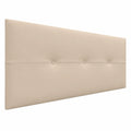 Cabecero Tapizado en Polipiel Beige para Cama de Lujo 135cm