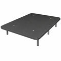 Base Somier Reforzada con Tapizado 3D y 6 Patas Metálicas, 105 x 200 cm, Gris Oscuro
