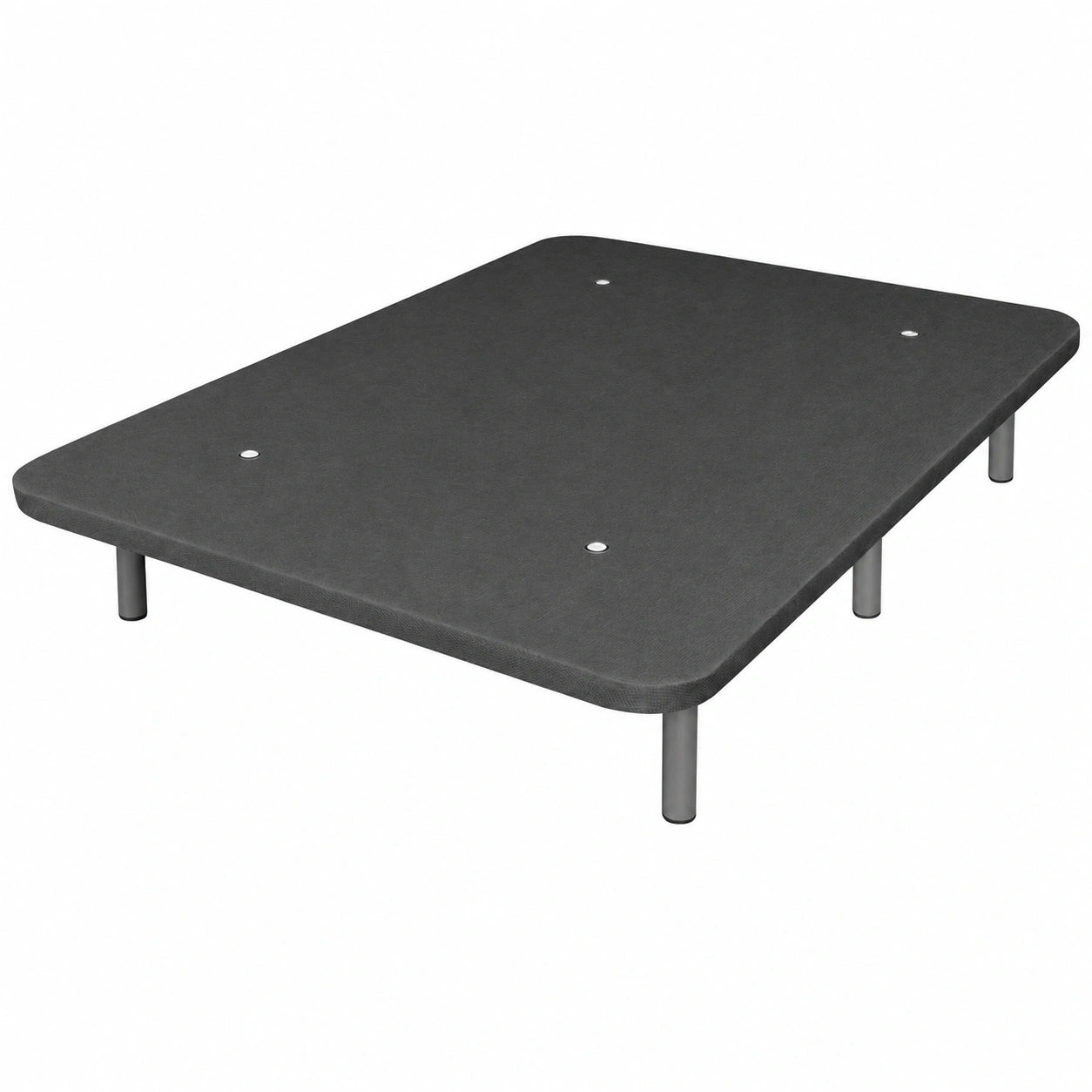Base Somier Reforzada con Tapizado 3D y 6 Patas Metálicas, 105 x 200 cm, Gris Oscuro