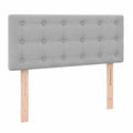 Cabecero Tapizado con LED para Cama Individual, Tela Gris Claro, 90x5x78/88 cm