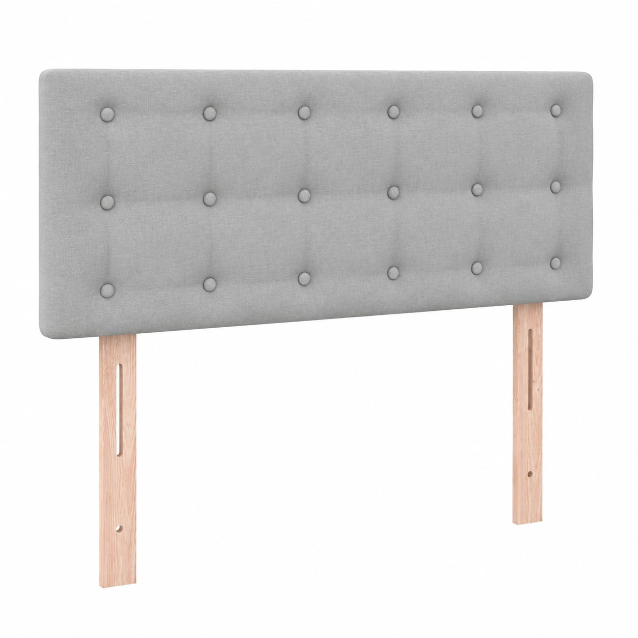 Cabecero Tapizado con LED para Cama Individual, Tela Gris Claro, 90x5x78/88 cm