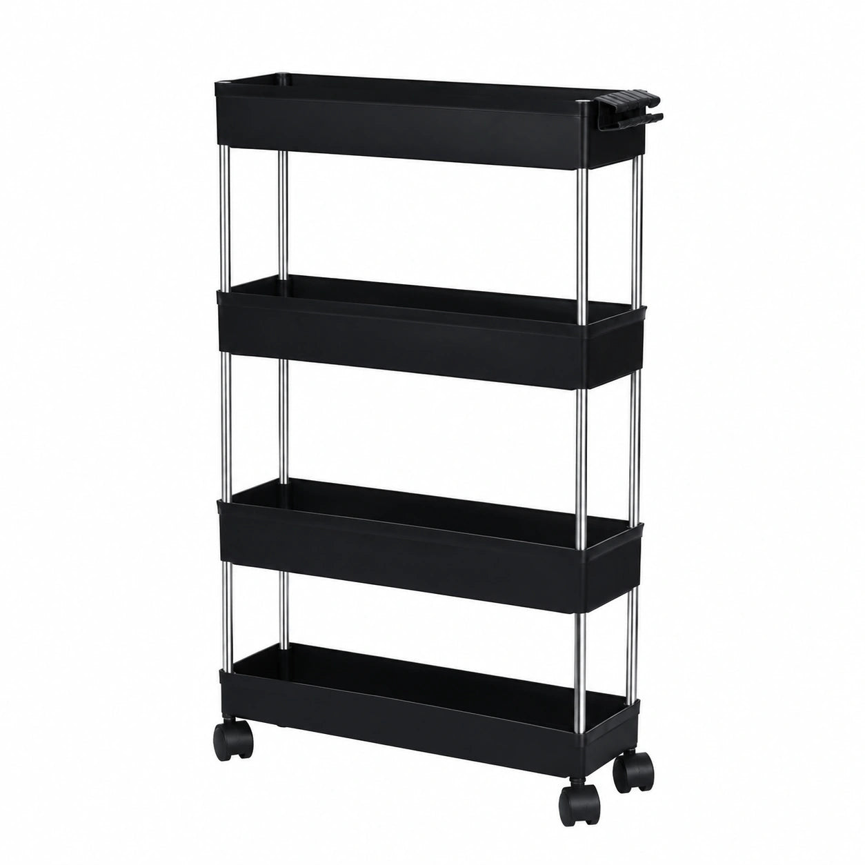 Carro de Cocina Vertical con Ruedas y Cajones de Plástico
